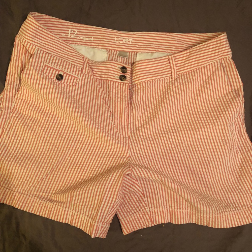 Loft seersucker shorts